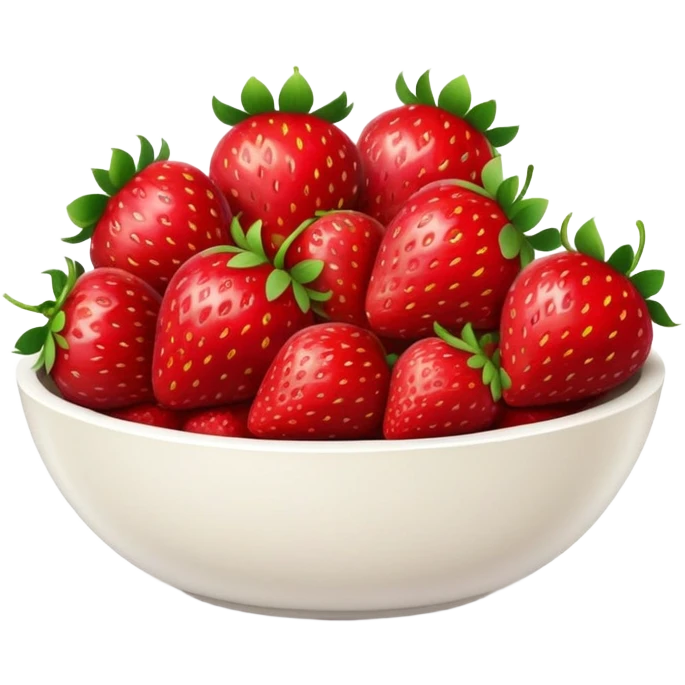 Bowl of strawberries aesthetic  emoji