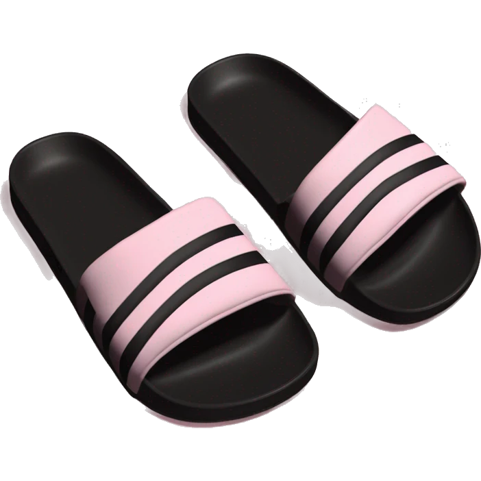 adidas adilettes sandals comfort pink cloud and black emoji