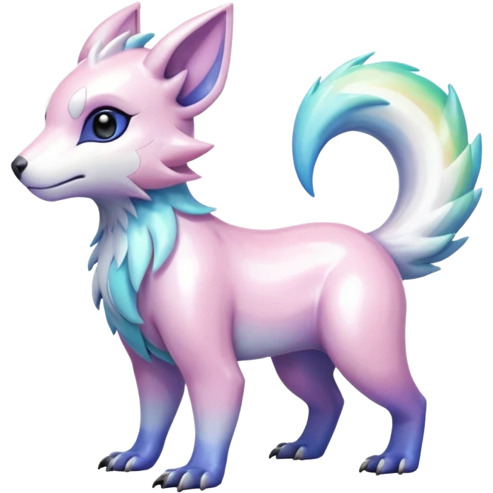 Shiny Pastel Iridescent Linoone-Absol-Trico-Hybrid (Full body) emoji