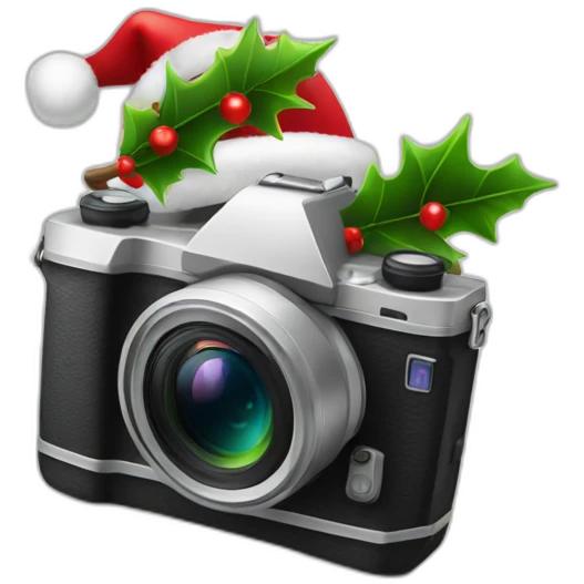 two lenses camera christmas emoji