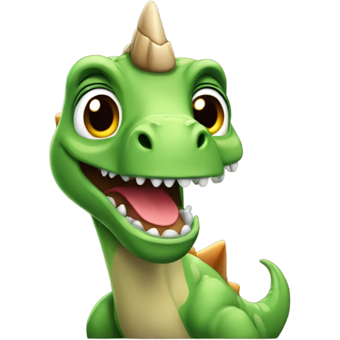 Dinosaurus eet een eenhoorn op emoji