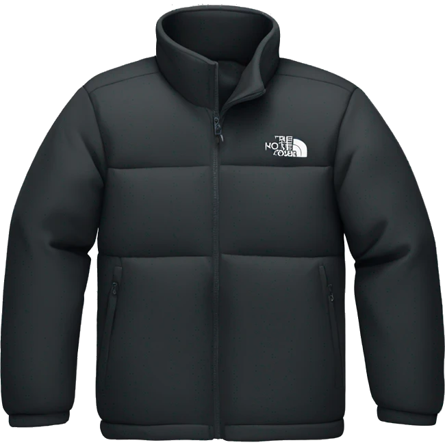 North Face jacket black emoji