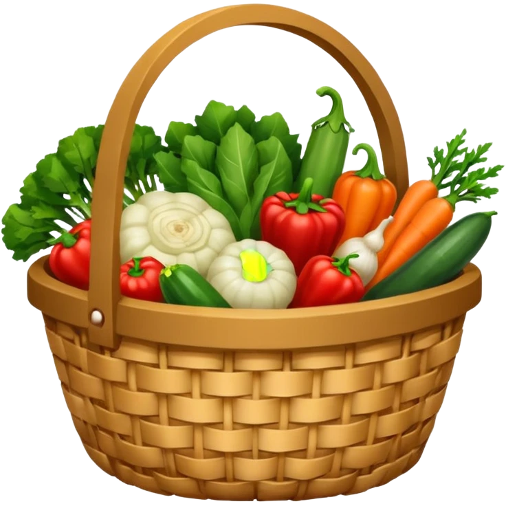 generate an image for vegetables basket without handel emoji
