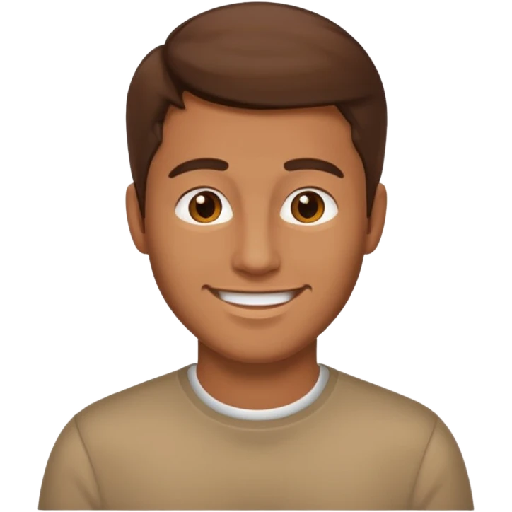 professional brown-haired man without beard emoji