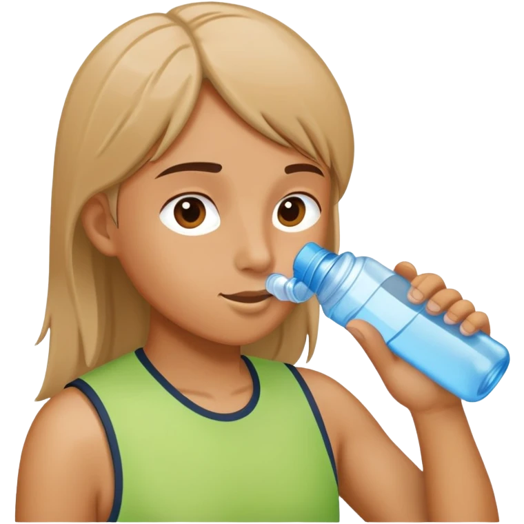 person drinking from water bottle emoji
