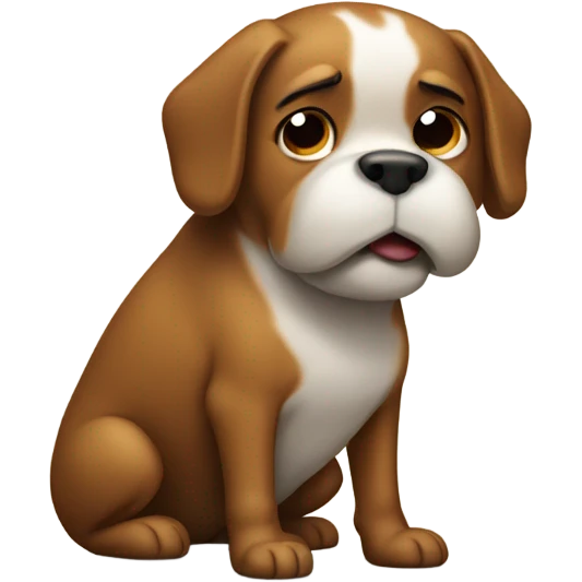 Dog pooping emoji