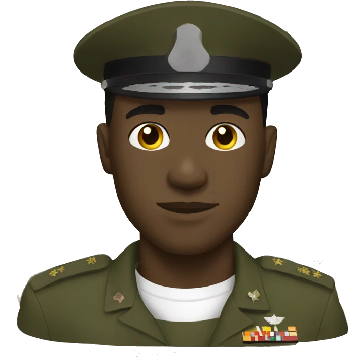 Black military guy emoji