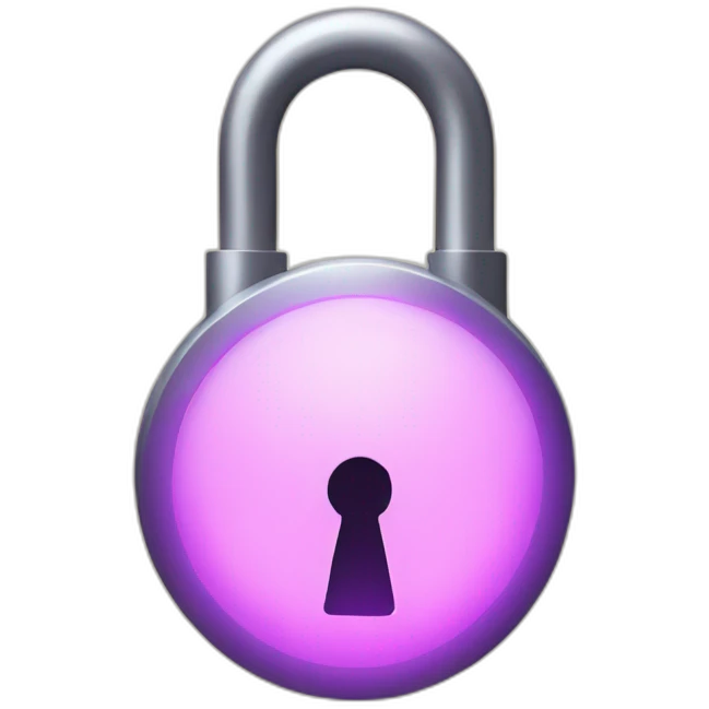 glowing lock emoji