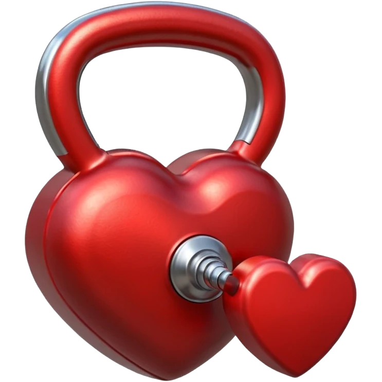 Heart and kettle bell emoji
