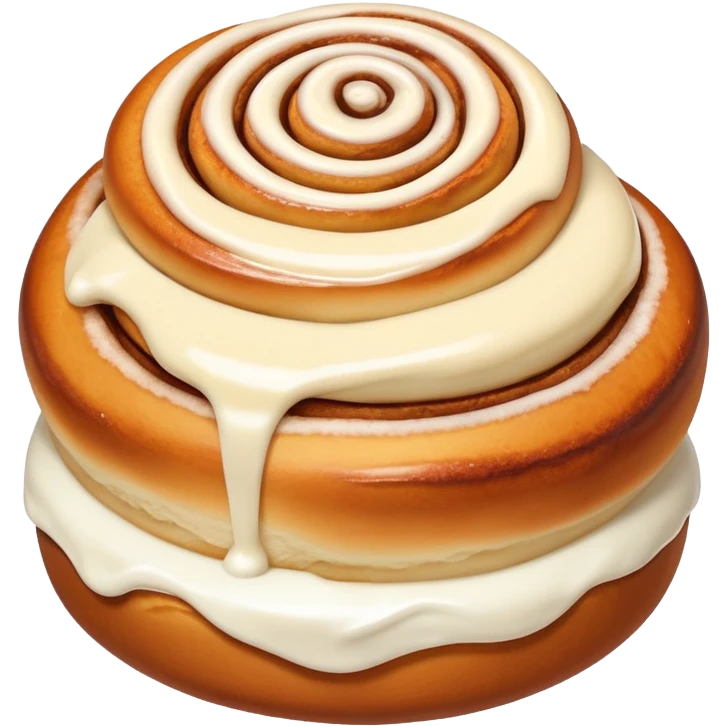 Cinnamon roll with cream emoji
