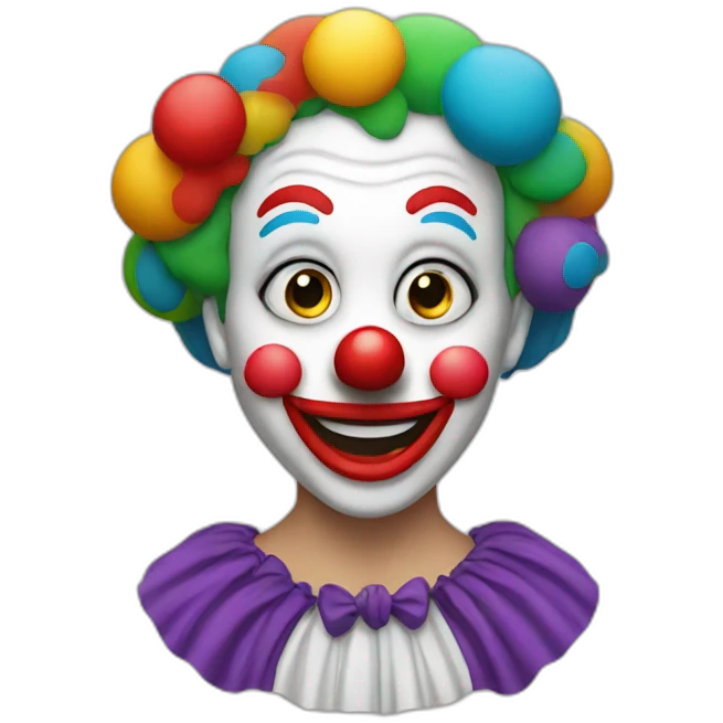 Clown-in-love emoji