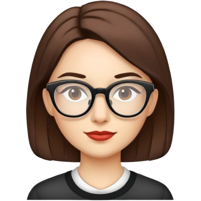 Janette wearing glasses  emoji