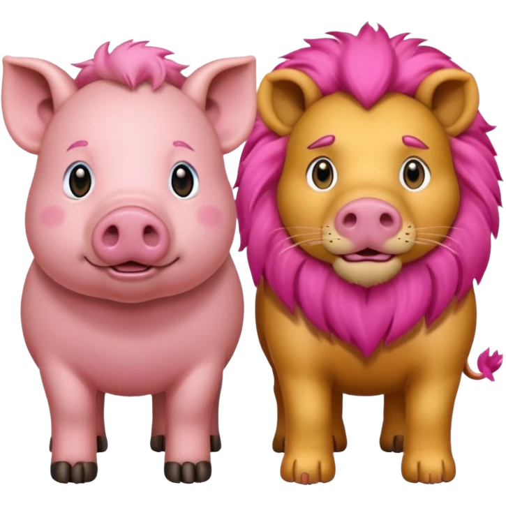 🐷+🦁 emoji