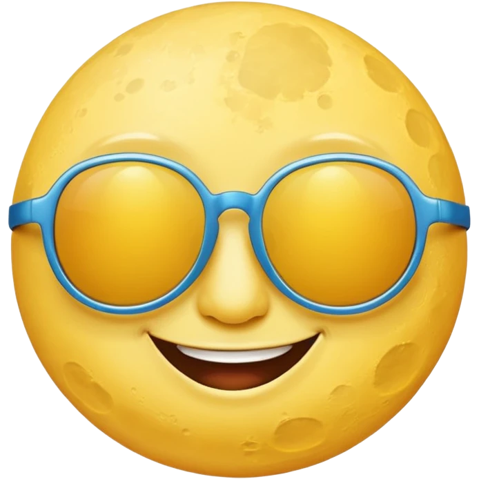a smiling moon with sunglasses emoji