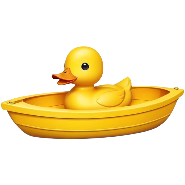 cute Duck shaped boat emoji