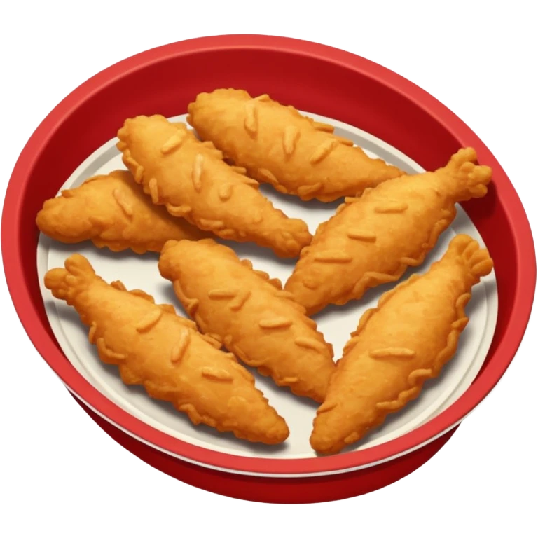 chicken tenders in a red paper tray  emoji