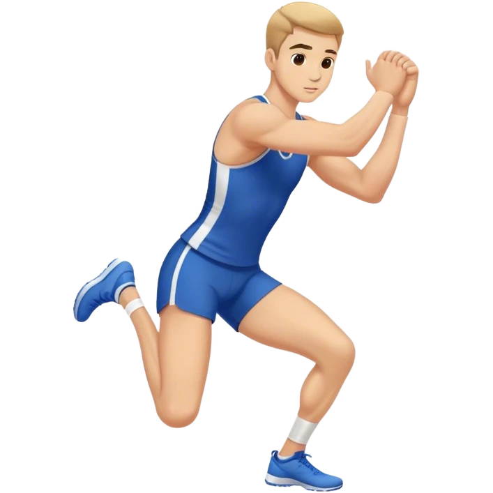 athlete high-knee warm-up emoji