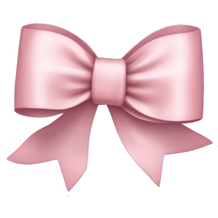 light pink ribbon bow emoji