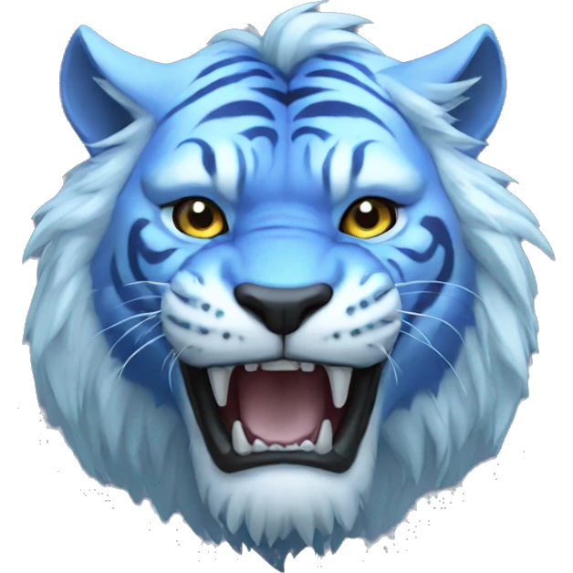Spectral tiger blue emoji