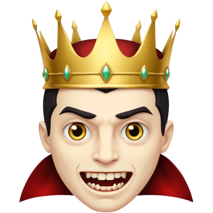 vampire king with crown emoji