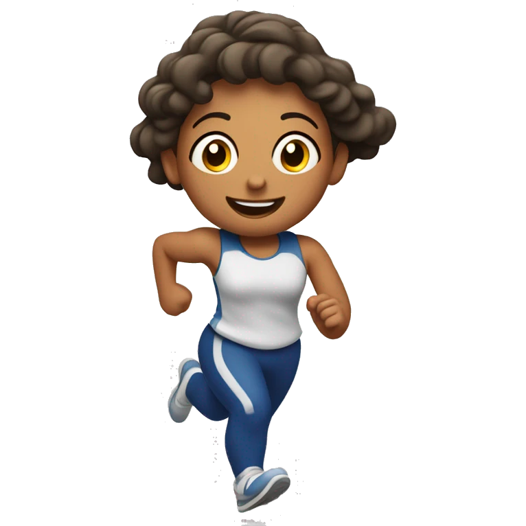 uma menina a correr meio fundo emoji