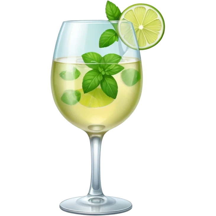 the hugo drink in the same glass as wine or aperol spritz emoji