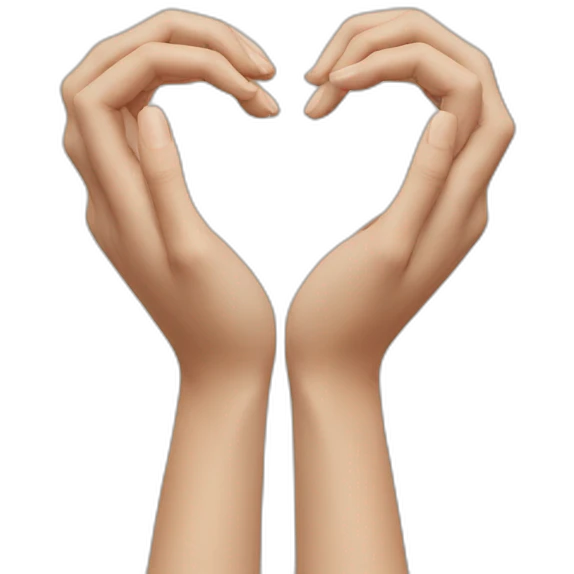 hands forming a heart emoji