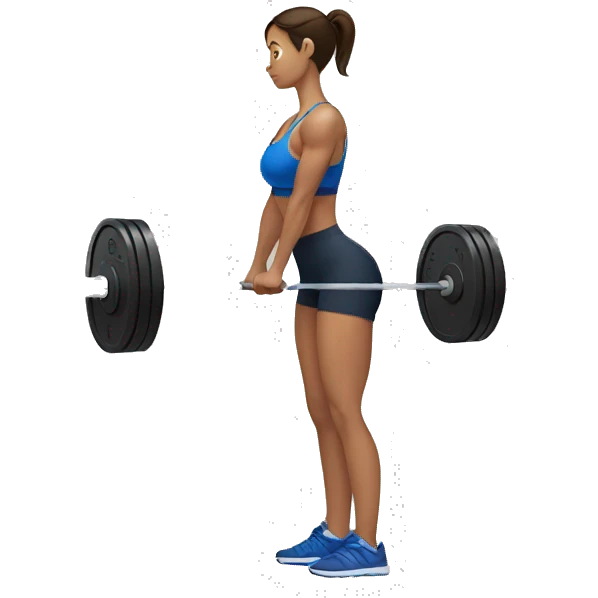 Woman deadlifting emoji