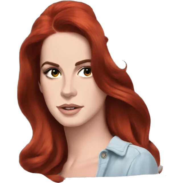 Lana Del Rey but in red hair emoji