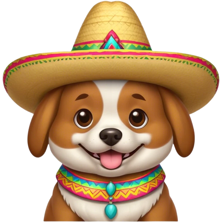 Perro con sombrero emoji