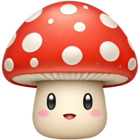 Cute mushroom emoji