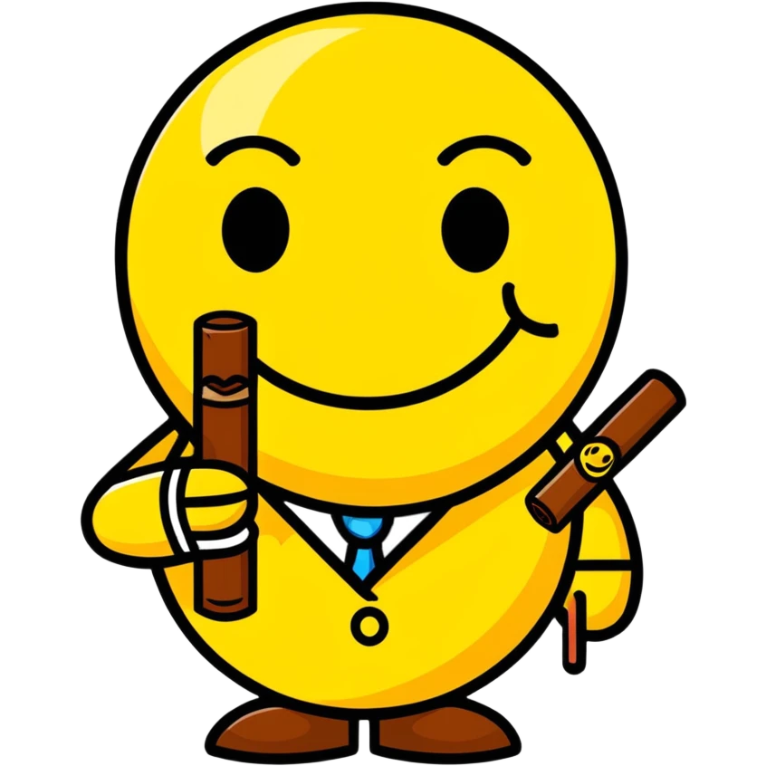 Smiley face with cigar emoji