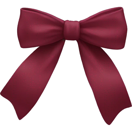 burgundy bow emoji