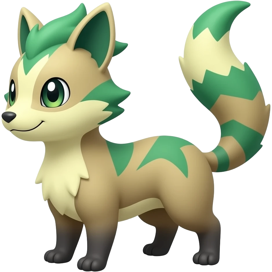 shiny vernid-sergal-civet-genet-Fakémon-hybrid emoji