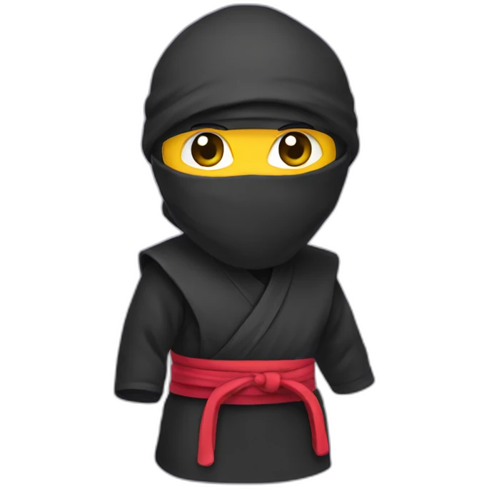 Ninja sending love emoji