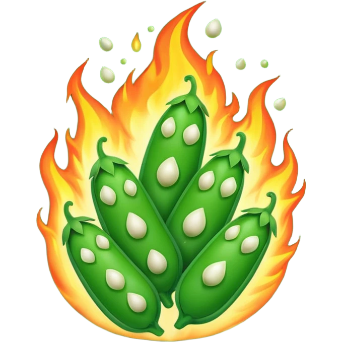 peas on fire  emoji