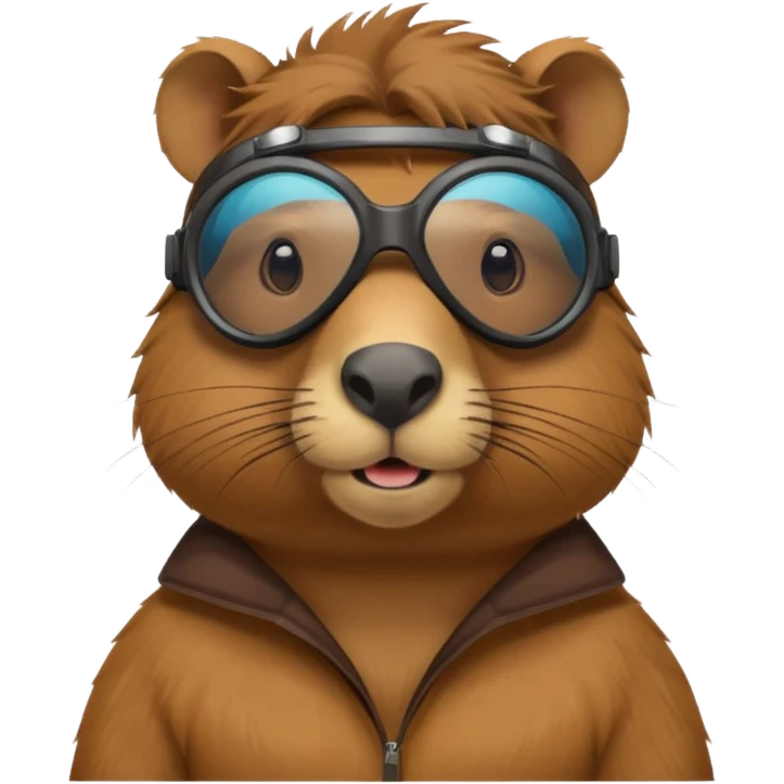 Capibara con gogles emoji