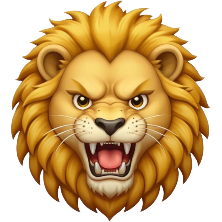 Angry lion emoji