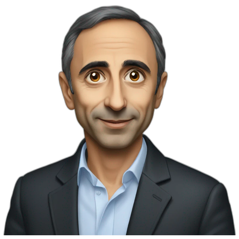 Eric zemmour with a black emoji