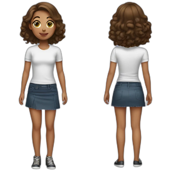 girl in tight skirt emoji