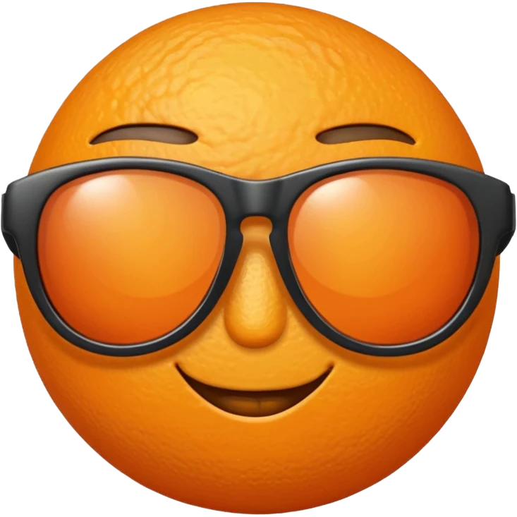 orange in sunglasses emoji