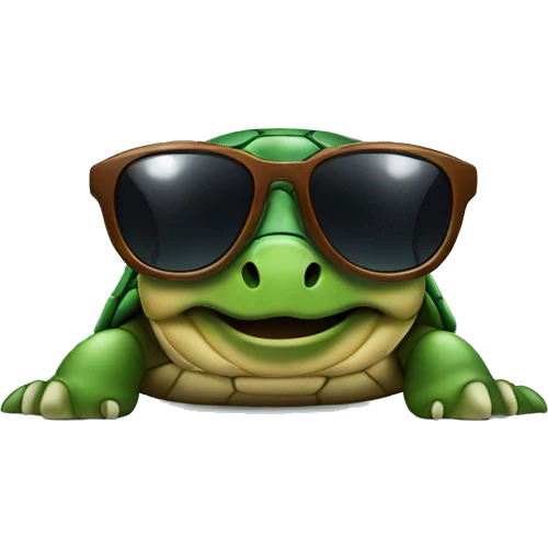 turtle with sunglasses emoji
