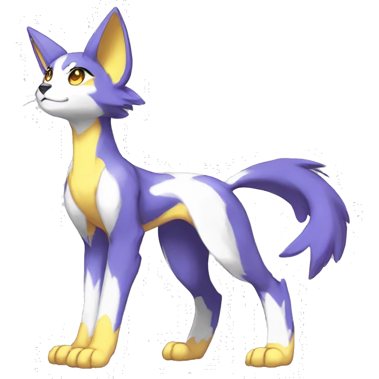 Anthro Sona Colorful Godly Celestial Shiny Fakemon Full Body emoji