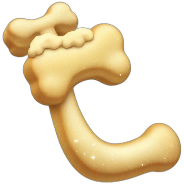 sparkling dog bone emoji