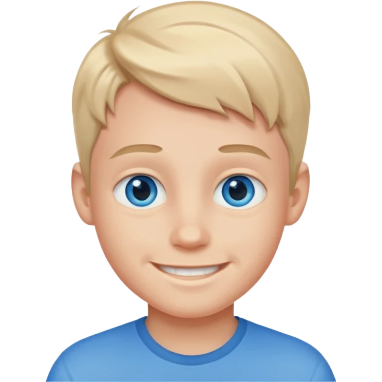 smiling boy with blue eyes emoji