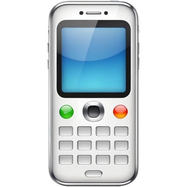 beyaz cep telefonu emoji