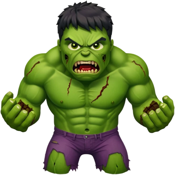 The hulk in zombie mode emoji