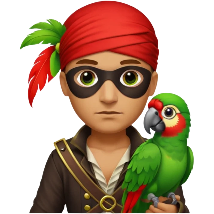 pirate and parrot emoji