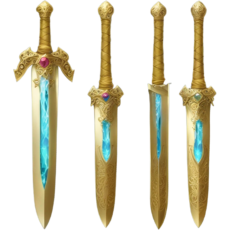 Magic Gold sword emoji
