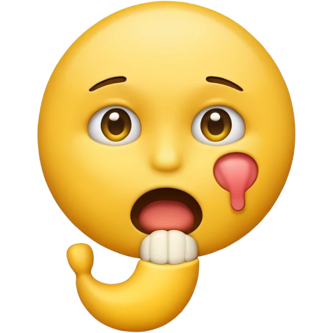 an emoji choking itself emoji